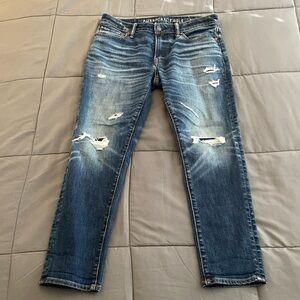 Men’s American Eagle Athletic Skinny Jeans Distressed 33 x 30